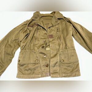 Vintage 1983 Warein Flers French Military Jacket Medium Button Up